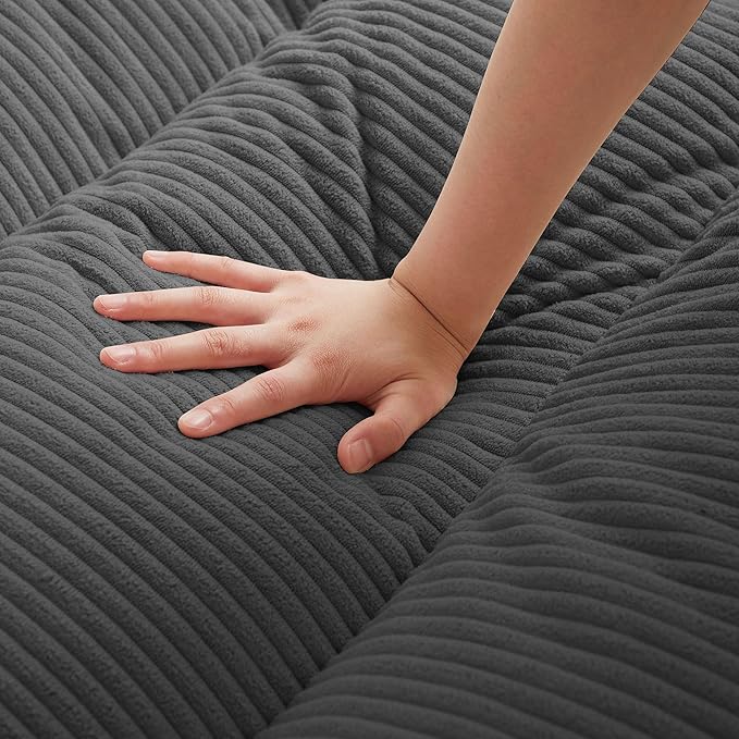 Convertible Futon Sofa Bed, 72" Futon Couch with Adjustable Back, Upholstered Sleeper Sofa Bed for Living Room, Apartment, Small Space, Dark Grey