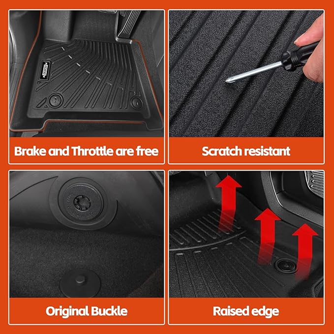 Floor Mats Fit for 2015-2020 Chevrolet Suburban/GMC Yukon XL 8 Seats Bench Seats Floor Mats & Trunk Mat & Backrest Mats Replacement All Weather for Chevrolet Suburban Floor Liner Accessories