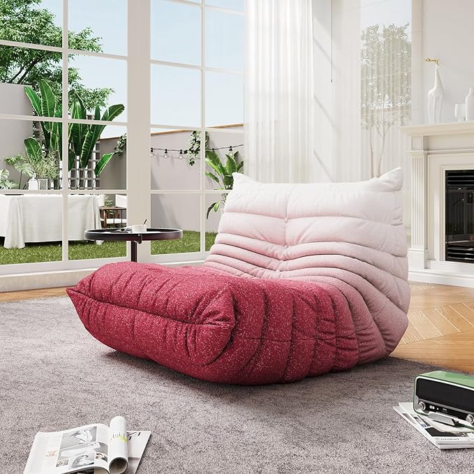 Selyteramy Oversized Bean Bag Chairs for Adults, Giant Beanbag Chair with Memory Foam, Comfy Lounge Chair Lazy Sofa for Apartment, Living Room, Bedroom, Office(Knit Fabric)