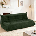 HABUTWAY Bean Bag Chairs Fireside Lazy Floor Sofa, Soft Teddy Fleece 3 Seater Sofa with High-Resilience Foam Filling，Beanbag for Living Room, Bedroom, Office (Green Teddy)