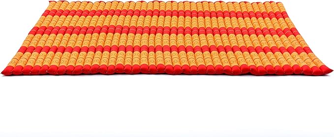 Leewadee - Foldable Floor Mattress - Japanese Roll Up Futon -Trifold Tatami Mat- Guest Floor Bed - Camping Mattress - Thai Massage Mat, Kapok Filled, 75 x 57 inches, Orange Red