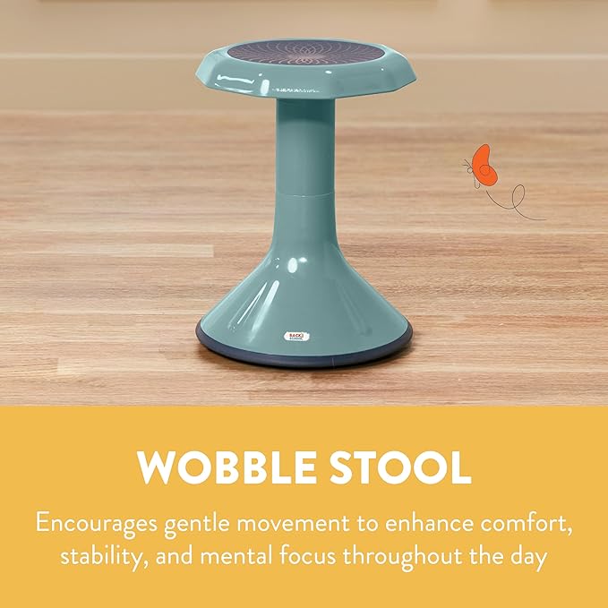 Wobble Stool, 18", Flexible Seating, Seafoam