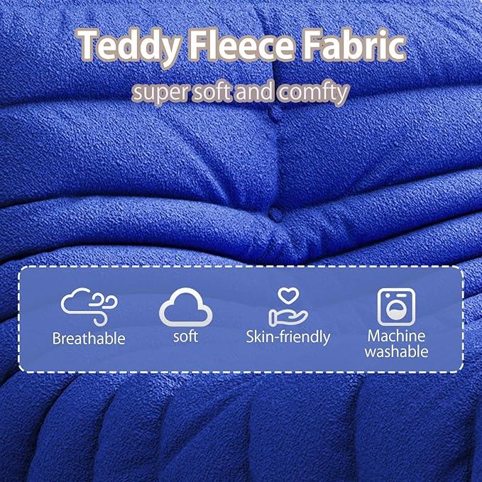 Selyteramy Oversized Bean Bag Chairs for Adults, Giant Beanbag Chair with Memory Foam, Comfy Lounge Chair Lazy Sofa for Apartment, Living Room, Bedroom, Office(Teddy Fabric)