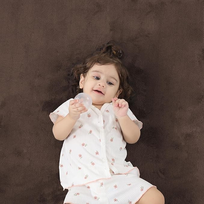 PAPAMAT 1.3" Thick Baby Floor Play Mat 50x50, Basic Padded Foam Mat for Tummy Time Crawling, Non Slip Cushioned for Babies Toddlers Infants Kids (Brown)