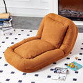Cozy Brown Folding Sofa Chair with 5 Adjustable Positions – Perfect Plush Lounge Chair for Gaming, Meditation, and Relaxing Anytime!