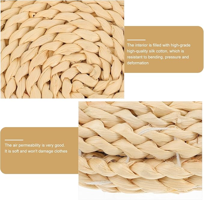 BETOOKY Japanese Tatami Floor Cushion 30x30cm Straw Weaving Sitting Mat with Silk Cotton Filling for Meditation Yoga Home Seating