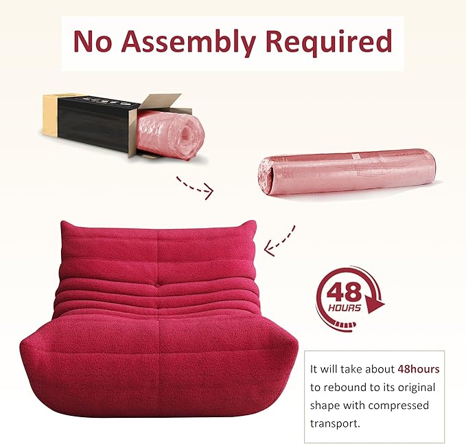 Bean Bag Chair, Oversized Bean Bag Chair for Living Room, Fireside Chair for Adults with Memory Foam Filled, Big Accent Sofa Lounge Floor Sofa for Gaming, Reading, Relax, No Assembly Required.