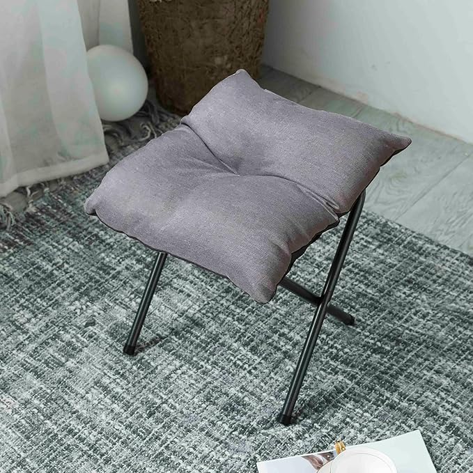 Foldable Foot Rest Stool for Under Desk or Sofa - Office Footrest Ottoman, Portable Leg Rest for Home & Office (Grey)