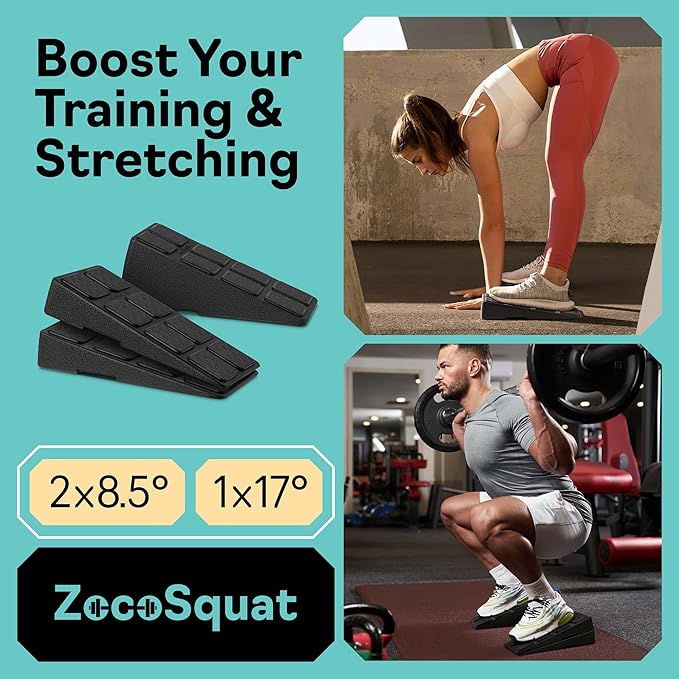 Squat Wedge - Squat Wedge Block 960 LBS Capacity - Slant Board for Calf Stretching with 5 Adjustable Angles - Calf Stretcher Slant Board - Yoga Blocks - EPP Material for Ankle Mobility & Physical Therapy