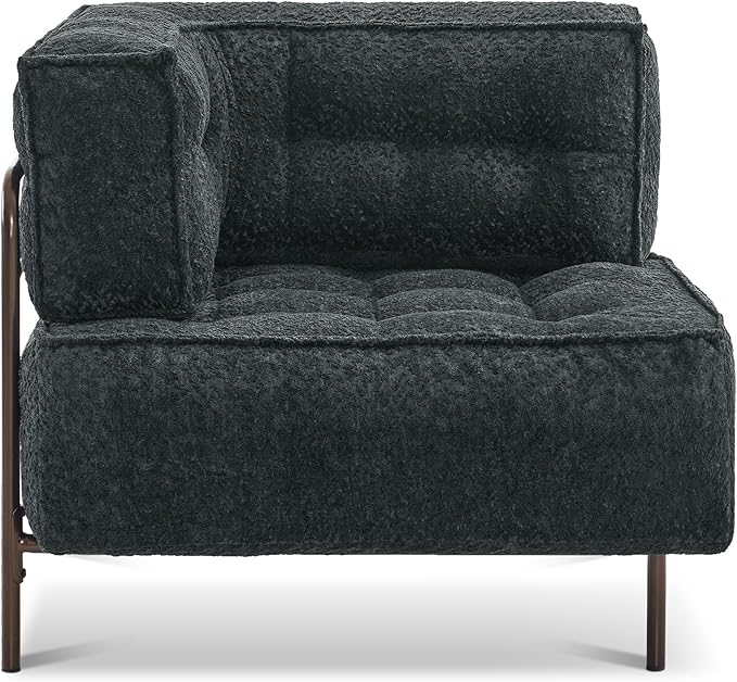 MCombo Modular Sofa Couch with Removable Cushion, Accent Sofa Chair, Upholstered Sofa for Living Room, Apartment, Office (Grey, Corner Seat)