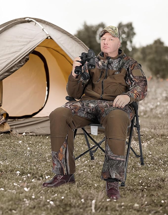 KEMIMOTO Hunting Blind Chair 360 Degree Silent Swivel, 300 Lbs Height Adjustable Quick Folding Portable Comfortable Hunting Deer Fishing Ground Chair