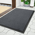Yimobra Doormat Outdoor Indoor Entrance 36 x 24, All-Season All-Weather Front Door Mat, 100% Waterproof Welcome Matt for Floor Garage Outside Entry, Stain and Fade Resistant,Grey