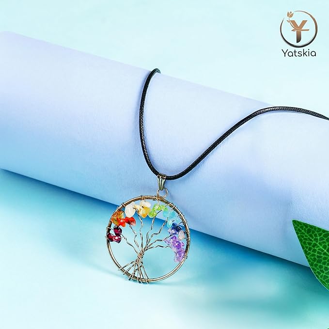 YATSKIA Clear Quartz Crystal Tree for Home Decor, Handmade Gemstone Tree for Positive Energy, Good Luck Birthday Gifts for Women