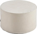 Weaverlane Large 22" Sturdy Ottoman Pouf for Living Room, Bedroom, Playroom, High Density Foam Filling Footrest, Side Table, Extra Seating Home College Dorm Décor Extra Firm (Beige)