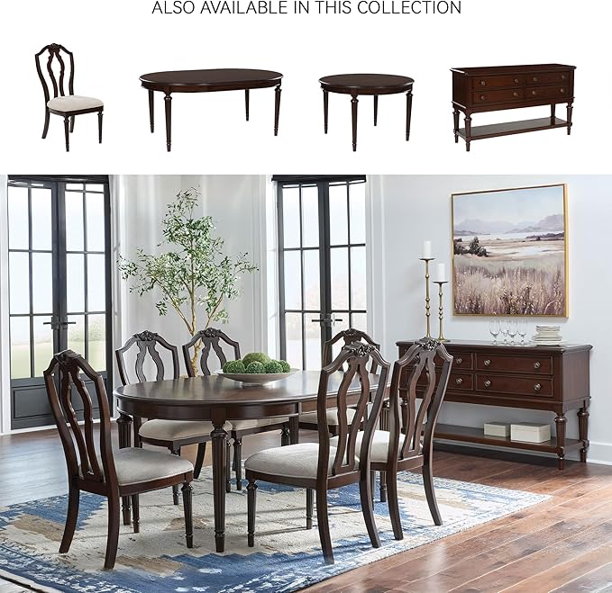 Signature Design by Ashley Lavinton Traditional Upholstered Dining Chairs - Tan (Set of 2)
