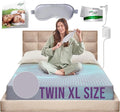 Earth Grounding Sheets Twin XL Size with 12% Silver Fiber & 4% Silk & 84% Cotton - Gray - SGS Quality Certified Grounded Well Bed Sheet - Conductive Fitted Sheet for Better Sleep