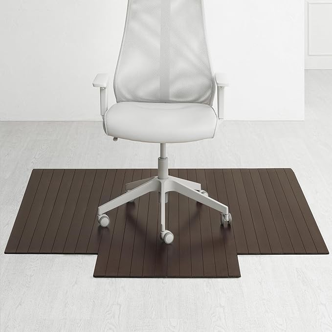 Anji Mountain Office Chairmat Thickest & Sturdy Bamboo Chairmats Highly Premium Quality Anti-Slip Heavy Duty for Multi-Purpose Hardwood Floor Office & Home Floor Protector Office Chair mat-5mm Thick