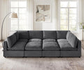 VANOMi Modular Sectional Sofa, Convertible Sofa Couch Modular Sofa with Ottoman, Sectional Sofas for Living Room Small Apartments