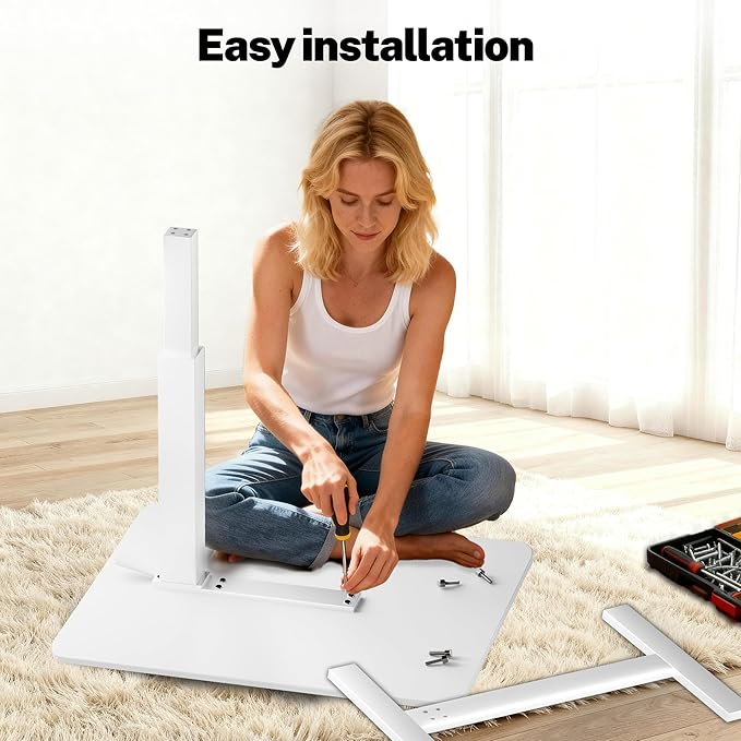 Adjustable Overbed Bedside Table with Wheels(31.2" W), Hospital Bed Table Over The Bed, Mobile Standing Desk Rolling Computer Cart, Laptop Desk with Hidden Casters