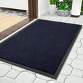 Yimobra Doormat Outdoor Indoor Entrance 29.5 x 17, All-Season All-Weather Front Door Mat, 100% Waterproof Welcome Matt for Floor Garage Outside Entry, Stain and Fade Resistant,Navy Blue
