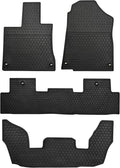 Car Floor Mats Custom Fit for Acura MDX 2022-2025 Black Rubber Auto Liner Mats All Weather Protection Heavy Duty Odorless