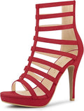 Allegra K Women's Stiletto Platform Heels Strappy Gladiator Heel Sandals