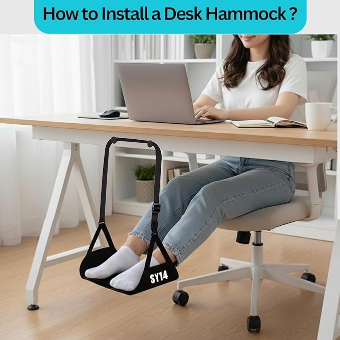 Premium Foot Hammock for Plane Travel – Wheelchair Foot Sling Replacement Foot Hanger for Flights Portable Foot Rest for Air Travel Memory Foam Leg Rest Under Desk Foot Hammock Travel Gift Men Women