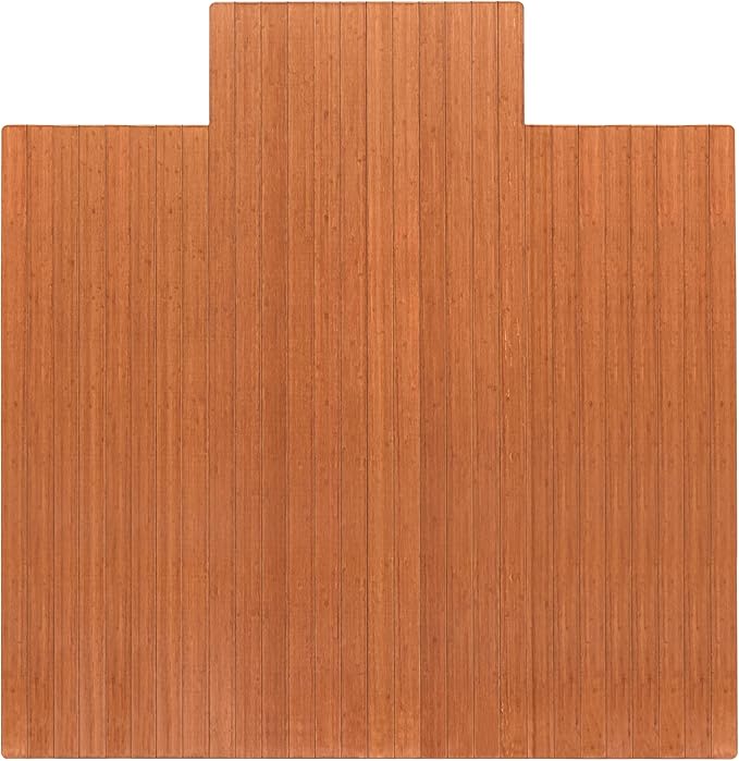 Anji Mountain Office Chairmat Thickest & Sturdy Bamboo Chairmats Highly Premium Quality Anti-Slip Heavy Duty for Multi-Purpose Hardwood Floor Office & Home Floor Protector Office Chair mat-5mm Thick