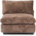 WJShome Cloud Modular Sectional Sofa, Plush Sofas for Living Room,39.37inch Middle Seater,Brown