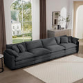 Aoowow Corduroy 4 Seater Sofa Couch,Modern Large Cloud Couches for Living Room,Tufted Modular Sectional Cloud Sofas with Deep Seat,Oversized 4 Seat Sofa Set (Grey, 4 Seater)