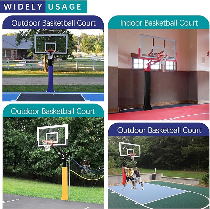 VANCL Square Pole Padding Basketball Pole Pads Heavy Duty Square Pads Outdoor Fits 4"x4", 5"x5", 6"x6",6"x8", 8"x8" Poles Waterproof UV-Resistant Durable Protection Pads