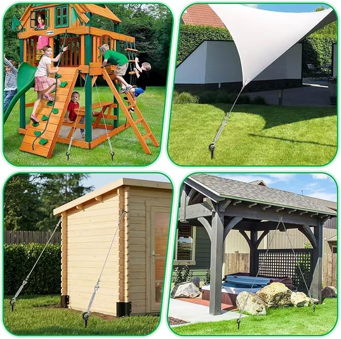 2 Pack 30" Heavy Duty Ground Anchors Shed Anchors Kit, Earth Anchors for Mobile Home Carport Gazebo Trampoline