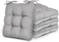 Love's cabin Memory Foam Chair Cushions Set of 4, Outdoor/Indoor Chair Pads for Dining Chairs 4 Pack, Seat Cushions for Kitchen, Dining Room, Office, Patio Chairs, 15.5"x15.5"x3.5" Light Grey