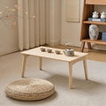 Japanese Floor Table No Assembly Required Bamboo Folding Walnut Coffee Table Bedroom Furniture Low Tea Table for Sitting on The Floor (Natural Wood, Large)