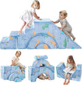 MeMoreCool Foam Climbing Toddler Couch, Modular Kids Sofa with Slide & Stair, Convertible Baby Couch for Playroom, Sectional Furniture for Crawling, Climbing, and Kids’ Play