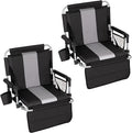 HIGH POINT SPORTS Foldable Stadium Seat Portable Folding Stadium Chairs Padded Bleacher Seat Cushion Bleacher Chair with Armrest and Cup Holder
