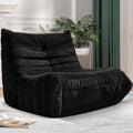Bean Bag Chair Big Sofa Beanbag Chair for Adults Fireside Chair Bean Bag Lounger with Memory Foam Filled for Home,Apartment or Gaming Venue(Black Plush)