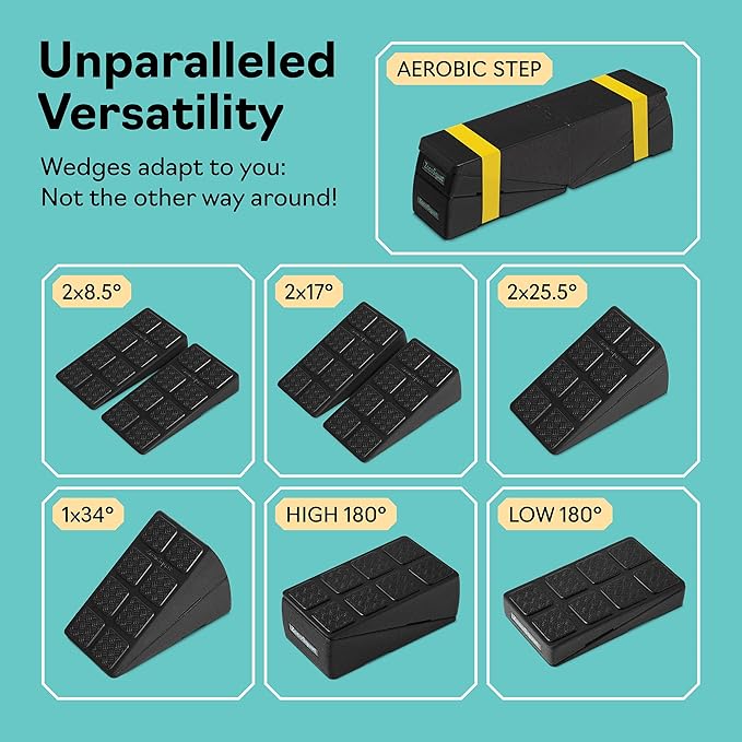 Squat Wedge - Squat Wedge Block 960 LBS Capacity - Slant Board for Calf Stretching with 5 Adjustable Angles - Calf Stretcher Slant Board - Yoga Blocks - EPP Material for Ankle Mobility & Physical Therapy
