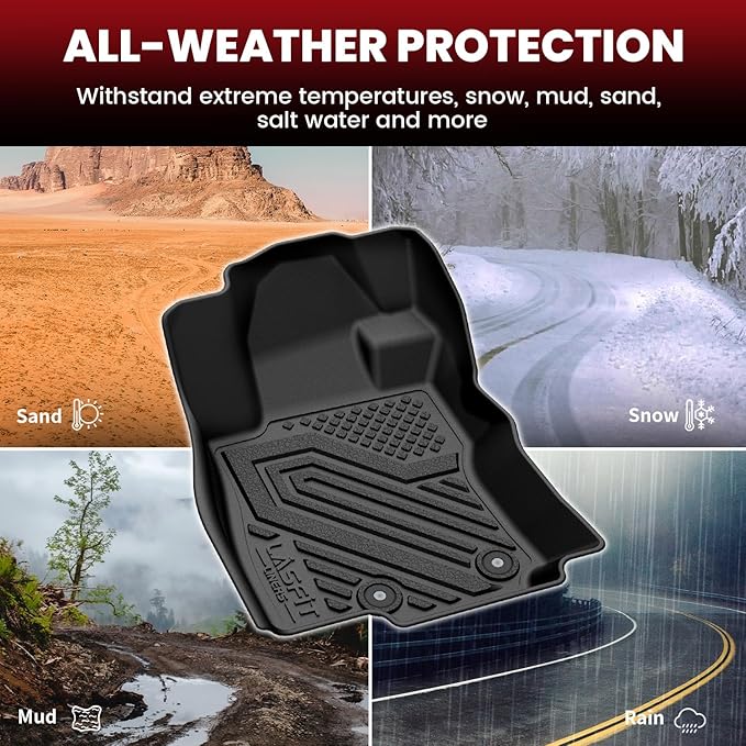 LASFIT Floor Mats for Subaru Forester 2026 2025 (Not Fit Hybrid & 2025 Wilderness), All Weather TPE Custom Fit Floor Liners for Subaru Forester 2025-2026 Base/Premium/Sport/Limited/Touring Car Mats