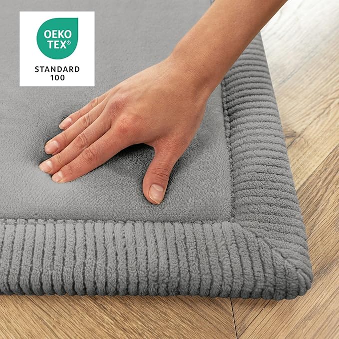 Hakuna Matte CloudSoft Baby Play Mat for Floor 40" x 60" Dark Gray – Coral Velvet Memory Foam Rug for Crawling & Cozy Play – Non-Slip, Water-Resistant, Easy-Care Tummy Time Mat, Playmat for Playpen