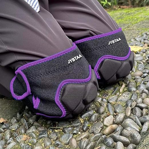Gardening Knee Pads for Women Work, Soft Flooring Knee Pad for Men Kneeling, Cleaning Knee Protector with Thick Padded Knee Cushion for Tiling Repairing Housekeeping for Adult, Elderly, Purple XL (1 Pair)
