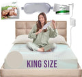 Earth Grounding Sheets King Size with 12% Silver Fiber & 4% Silk & 84% Cotton - Beige - SGS Quality Certified Grounded Well Bed Sheet - Conductive Fitted Sheet for Better Sleep