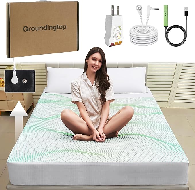 Grounding Sheets Twin XL,90% Cotton+10% Pure Silver Fiber,Grounded Bed Sheet,Deep Pocket Bare Earth Grounding Sheet,Miracle Earth Sheets Well Bedding for Better Sleep & Wellness (White,39"x80"x15")