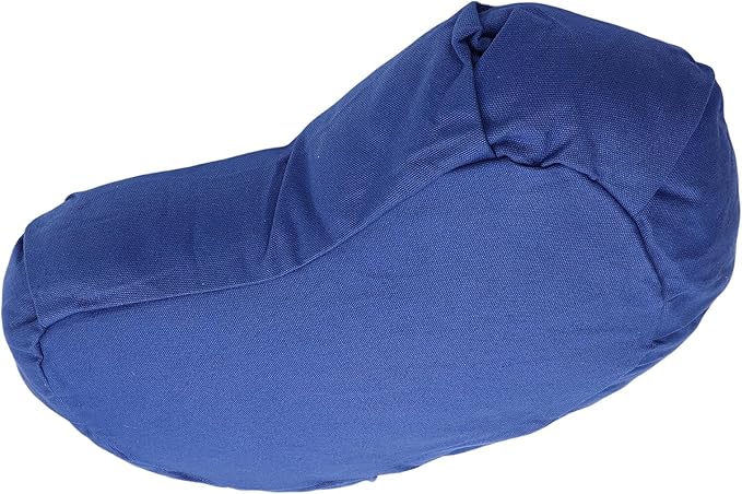 ZJchao Half Moon Meditation Cushion Filled with Buckwheat Hulls and Cotton Cover Yoga Meditation Pillow for Floor Sitting Comfortable Support for Home Office Outdoor Use Size