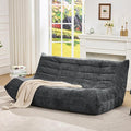 Bean Bag Chairs for Adults Giant Bean Bag Chair Memory Foam BeanBag Chair Bean Bag Sofa with Filler Faux Fur Fireside Beanbags Lazy Sofa for Living Room Bedroom Office (Darkgrey Chenille, 3-Seater)