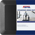FEATOL Anti Fatigue Mat for Standing, 9/10 Extra Thick Ergonomic Standing Desk Mat, Comfort & Durable Memory Foam Standing Mat at Home,Office All Day (24" x 36", Black, 1PC)