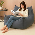 Giant Bean Bag Chair for Adults, Comfy Grey Beanbag with Filling Plush Fluffy and Back Support, Lounge Lazy Floor Sofa Accent Chair, Cozy Single Cloud Couch for Living Room, Bedroom & Dorm