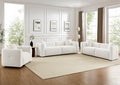 VANOMi Living Room Furniture Sets Include 95" Sofa & 42" Armchairs, Boucle Upholstered Oversized Couch with Pillows, Living Room Furniture Set for Bedroom Apartment (White, 2 Sofas+1 Chair)