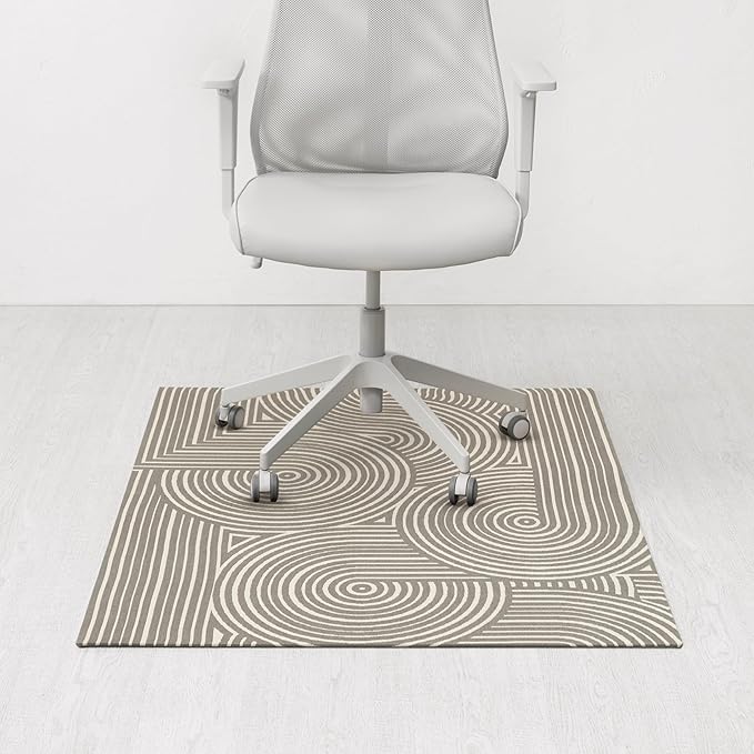 Anji Mountain Rug'd Office Chair Mat for Carpet & Hardwood Floor - Jacquard Woven Top, Anti-Slip Backing, Low Pile, Floor Protector Desk Chair Mat, Office Rugs for Rolling Chairs (36 x 48)