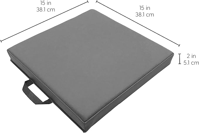 Factory Direct Partners SoftScape 15 inch Square Classroom Floor Cushions with Handles; Flexible Seating for Daycare, Preschool, Playroom; 2 inch Thick Deluxe Foam (6-Piece) - Earthtone, 12228-ET